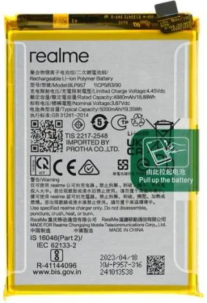 Realme Original BLP957 Akku für Realme 10 RMX3630 5000mAh 6060069 Handy-Akku (1 St)