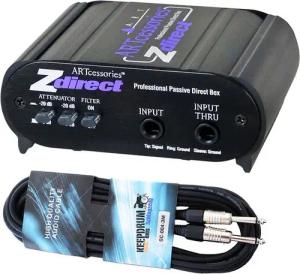 Art Audio ART Z-Direct passive DI-Box mit Klinkenkabel Digitales Aufnahmegerät (DI Box)