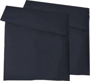 aqua-textil Bettwäsche Luxury Deckenbezug Bettdecke Mako Satin 2er Set 155x220cm dunkelblau, Baumwolle, 0 teilig