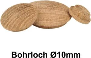 Prima-Online Abdeckkappe Holzabdeckkappen Holz Abdeckkappen Eiche [10-35mm] Bohrloch