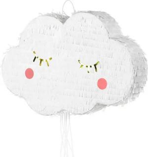 partydeco Pinata, Piñata 32x50x9cm Wolke zum Befüllen Weiß