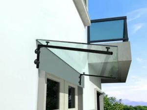 BuyLando.Shop Vordach BuyLando.Shop 1x Set. L- Edelstahlhalterung für Glasvordach/ Vordachha