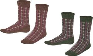 Esprit Socken Check 2-Pack (2-Paar) mit Seidenanteil