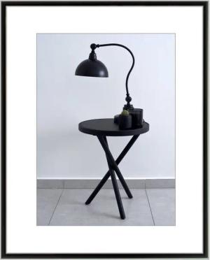 myposterframe Einzelrahmen Bilderrahmen Ariel aus Aluminium, (1 Stück), 34x48 cm, Schwarz Matt, Aluminium