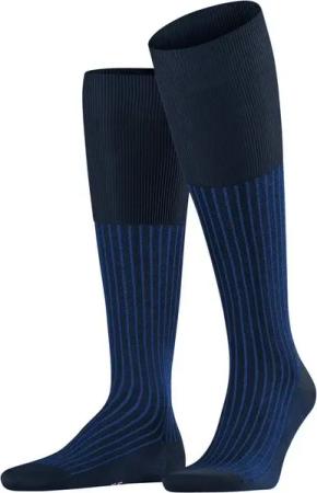 FALKE Kniestrümpfe Oxford Stripe (1-Paar) aus Fil d'Ecosse Baumwolle