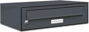 AL Briefkastensysteme Wandbriefkasten 1 Fach Premium Briefkasten A4 in RAL Farbe 7016 Anthrazit Grau
