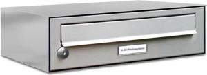 AL Briefkastensysteme Wandbriefkasten 1 Fach Premium Edelstahl Briefkasten Post A4 modern robustwetterfest