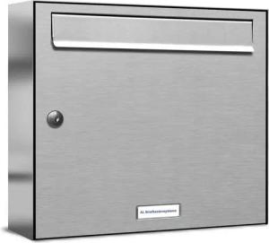 AL Briefkastensysteme Wandbriefkasten 1 Fach Premium Edelstahl Briefkasten Post A4 modern robustwetterfest