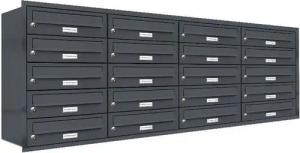 AL Briefkastensysteme Wandbriefkasten 20 Fach Premium Unterputz Briefkasten RAL 7016 Anthrazit wetterfest