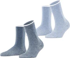 Esprit Socken Allover Stripe 2-Pack (2-Paar) aus Biobaumwolle