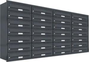 AL Briefkastensysteme Wandbriefkasten 28 Fach Premium Unterputz Briefkasten RAL 7016 Anthrazit wetterfest