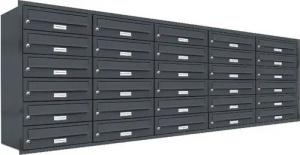AL Briefkastensysteme Wandbriefkasten 30 Fach Premium Unterputz Briefkasten RAL 7016 Anthrazit wetterfest