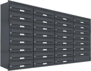 AL Briefkastensysteme Wandbriefkasten 31 Fach Premium Unterputz Briefkasten RAL 7016 Anthrazit wetterfest
