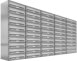 AL Briefkastensysteme Wandbriefkasten 48 Fach Premium Edelstahl Briefkasten Post A4 modern robustwetterfest
