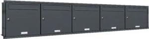 AL Briefkastensysteme Wandbriefkasten 5 Fach Premium Unterputz Briefkasten RAL 7016 Anthrazit wetterfest