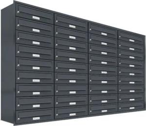 AL Briefkastensysteme Wandbriefkasten 36 Fach Premium Unterputz Briefkasten RAL 7016 Anthrazit wetterfest