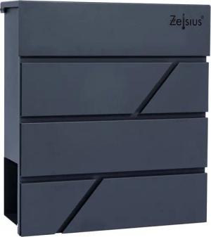 Zelsius Wandbriefkasten Briefkasten Solid mit Zeitungsfach, RAL7016 Anthrazit, Leises Schließen durch integrierte Dämpfer