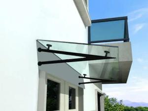 BuyLando.Shop Vordach BuyLando Shop - 170x90cm Glasvordach - Vordach - Pavillion - Überdachu