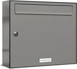 AL Briefkastensysteme Wandbriefkasten 1 Fach Premium Briefkasten A4 in RAL 9007 Aluminium Grau wetterfest