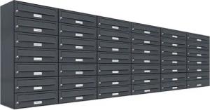 AL Briefkastensysteme Wandbriefkasten 41 Fach Premium Briefkasten A4 in RAL Farbe 7016 Anthrazit Grau