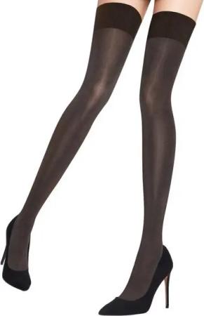 Pretty Polly Halterlose Feinstrümpfe Premium Fashion 80D Opaque Hold Ups einfarbig