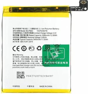 BLP663 Akku für Oppo R15 3365 mAh Batterie Ersatzakku Handy-Akku (1 St)