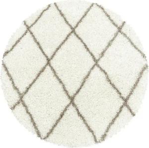 Stilvoll Günstig Hochflor-Teppich für Wohnzimmer und Schlafzimmer Geometrisches Design, Rund, Höhe: 30 mm