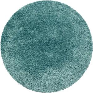 Stilvoll Günstig Hochflor-Teppich für Wohnzimmer und Schlafzimmer Unicolor - Einfarbig, Rund, Höhe: 50 mm