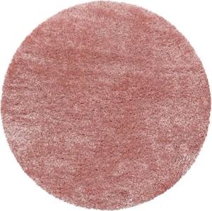 Stilvoll Günstig Hochflor-Teppich für Wohnzimmer und Schlafzimmer Unicolor - Einfarbig, Rund, Höhe: 50 mm