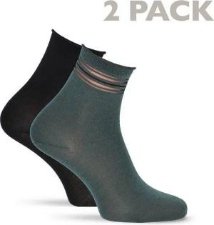 Tamaris Kurzsocken mit transparenten Streifen (Spar-Pack, 2-Paar) elegant