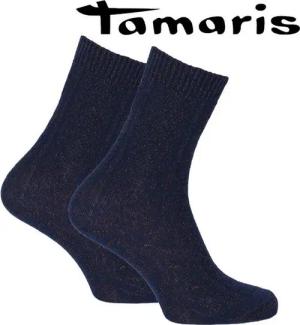 Tamaris Basicsocken Zopfdesign aus Glitzergarn (Packung, 1-Paar, 1 Paar) aus hautfreundlicher Baumwolle