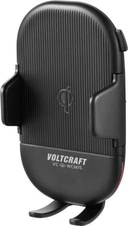 VOLTCRAFT Handy-Halterung VOLTCRAFT VC-Qi-WCM15 Lüftungsgitter Handy-Kfz-Halterung mit Induktion