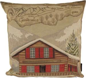 Mars & More Dekokissen Mars & More Gobelin Kissen Chalet Bergwelt ca. 45x45cm