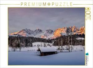 CALVENDO Puzzle CALVENDO Puzzle Alpenglühen im Dezember 1000 Teile Lege-Größe 64 x 48 cm Foto-Puzzle Bild von Peter Überall, 1000 Puzzleteile