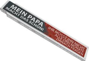 speecheese Zollstock Mein Papa macht das schon... Meterstab aus Holz mit witzigem Spruch