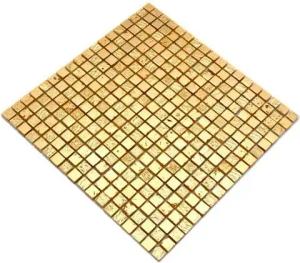 Mosani Mosaikfliesen Mosaikfliese Kunststein Resin gold gelbgold