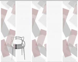 Vision S Schiebegardine NAYAH Schiebegardine, halbtransparent Bambus, 260x60 cm, Graphikmotiv, (5 St), 100% Polyester