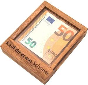 ROMBOL Denkspiele Spiel Pfiffiger Geldschein-Tresor – Originelle Verpackung für Geldgeschenke, Geschenkverpackung, wiederverwendbar