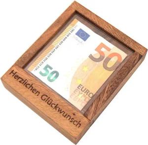 ROMBOL Denkspiele Spiel Pfiffiger Geldschein-Tresor – Originelle Verpackung für Geldgeschenke, Geschenkverpackung, wiederverwendbar