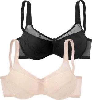 petite fleur Minimizer-BH (Packung, 2 Stück) mit Bügel und schöner Stickerei