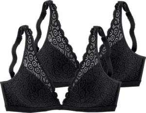 petite fleur Bralette-BH (Packung, 2 Stück) ohne Bügel aus Spitze, Dessous