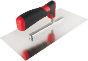 Prima-Online Zahnkelle Zahnkelle zum Verlegen Zahnspachtel Edelstahlkelle Ergonomisch Griff (Glättekelle-St)