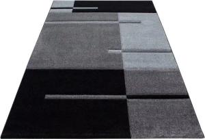 Stilvoll Günstig Teppich Kurzflor Wohnzimmer Schlafzimmer Kariertes Design, Rechteck, Höhe: 13 mm