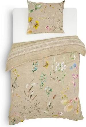 Heckett and Lane Bettwäsche Heckett & Lane GOTS Satin Bettwäsche 155x220 Agnes Blumen Gräser multi, Mako-Satin, 2 teilig