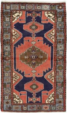 Nain Trading Orientteppich Khamseh 126x207 Handgeknüpfter Orientteppich / Perserteppich, rechteckig, Höhe: 10 mm
