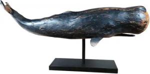 MichaelNoll Dekofigur Wal Dekofigur Standfuß Polyresin Blau XXL 77x17,5x38,5 cm