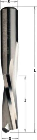 Cut360 Wendeplattenfräser Vollhartmetall Fräser 10x32x80mm S=12mm mit 2 negativ spiralgenuteten Schneiden Z2 Rechtslauf