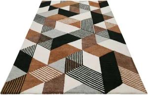 Esprit Teppich Uptown, rechteckig, Höhe: 8 mm, bunt, handgetuftet, grafischer Retro Look für Wohnzimmer, Schlafzimmer