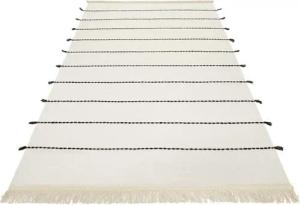 Esprit Wollteppich Lina ESP-2205, rechteckig, Höhe: 5 mm, Naturfaserteppich mit Fransen, modernes Design, Wohnzimmer