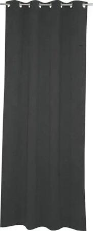 Esprit Vorhang HARP Blickdichter Ösenvorhang, Öse (2 St), Polyester, 2 Stück (140 x 250 cm) in Dunkelgrau